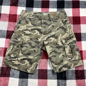 Urban Pipeline Shorts Men 34(32') Camo Superflex Cargo Pockets Y2K Grunge Hiking